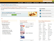 Tablet Screenshot of filingforbankruptcyonline.com